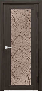 Товар Межкомнатная дверь Легенда К-11 тон Грей Остекление Гранит бронза