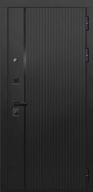 Фото Дверь ДвериПРО L-45 ФЛ-659 (12мм, nussbaum+черная патина винорит) DPRO195553